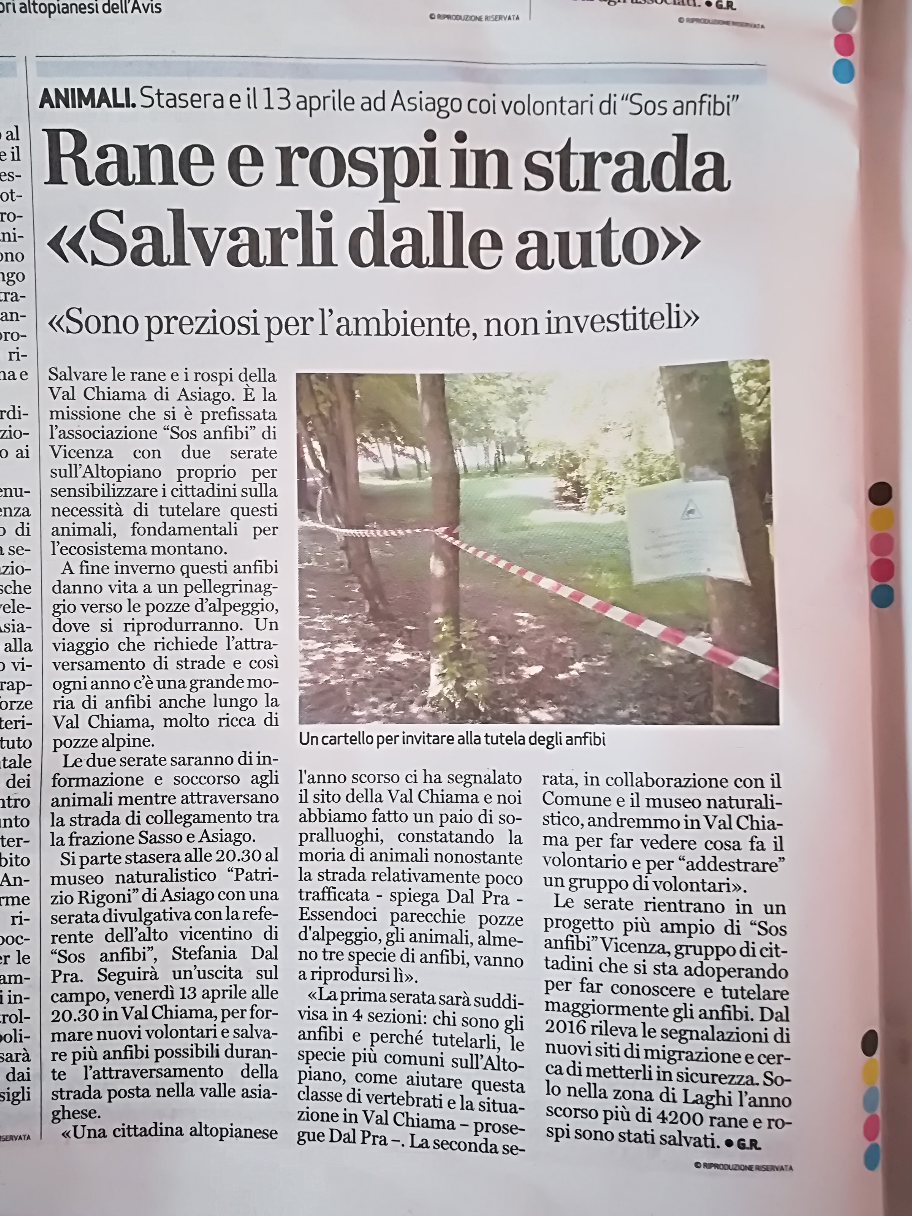 Giornale di Vicenza del 23 Marzo 2018