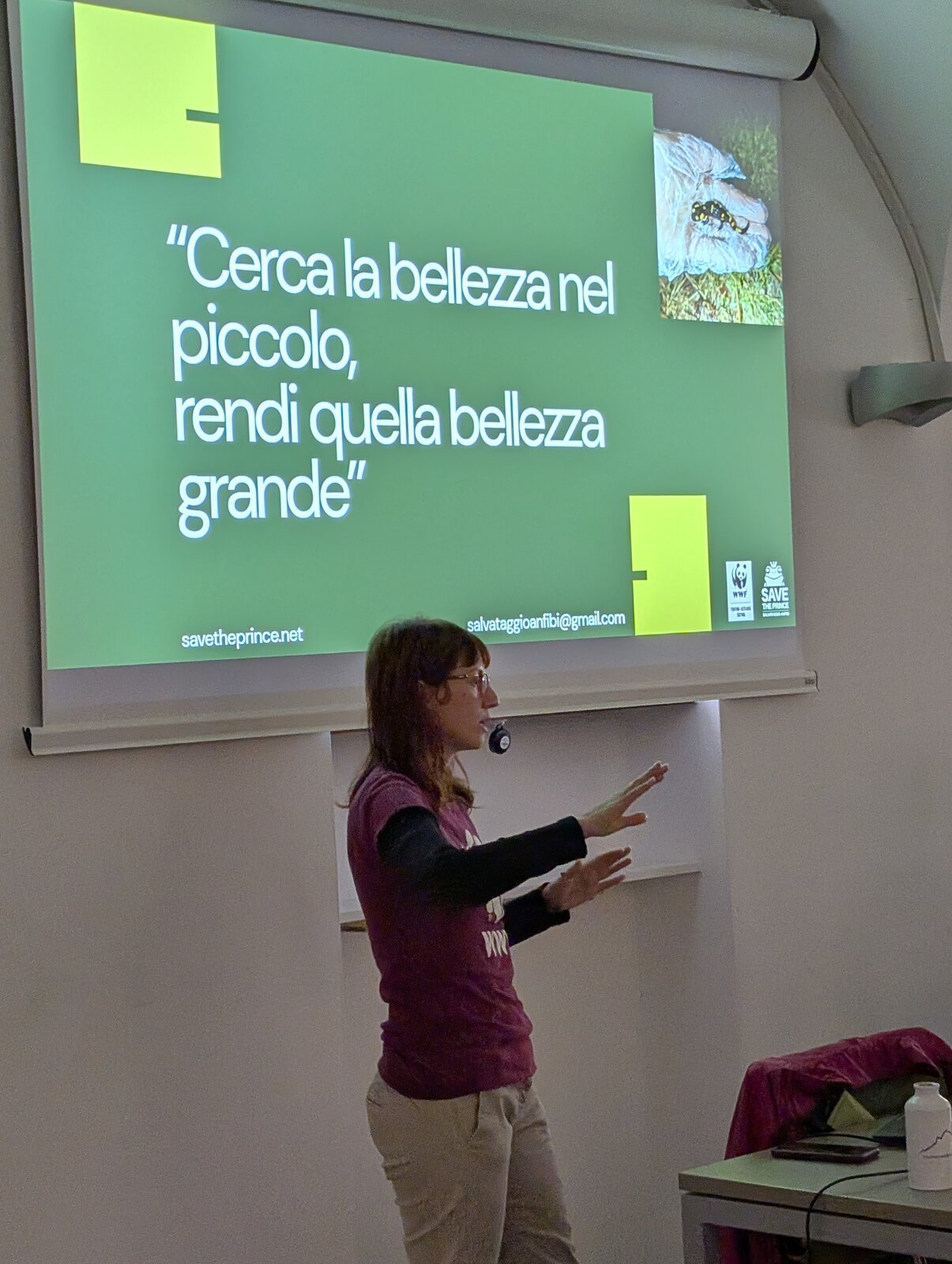 Stefania Dal Pra durante la lezione del 10 ottobre